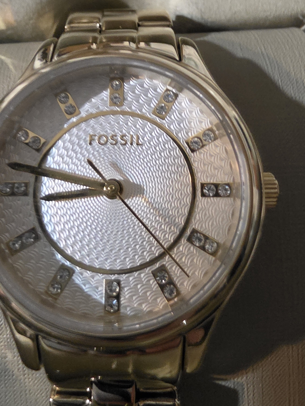 Fossil Women's Gold-Tone Crystal Dial Bracelet Watch - Gold